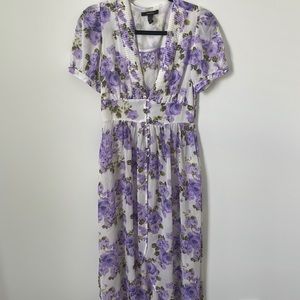 Floral high low overlay